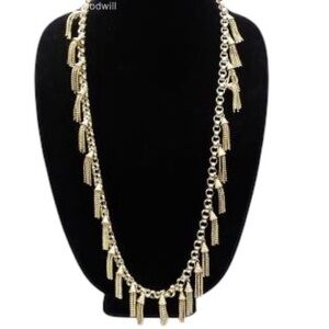Kendra Scott gold tone Finley tassel necklace, like new